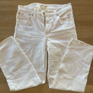 Madewell Midrise perfect vintage straight jean in tile white sz 28